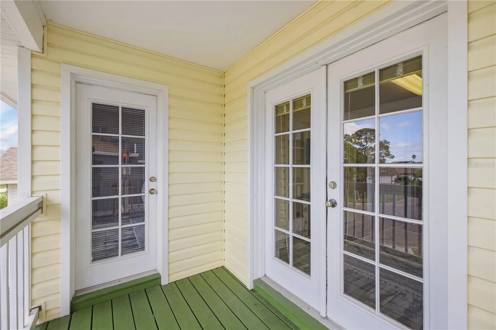 Balcony on the front of the home  shared between bedroom 1 and bedroom 2