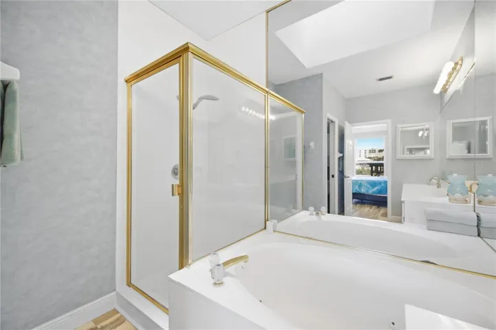 Shower and Jacuzzi Tub combo!