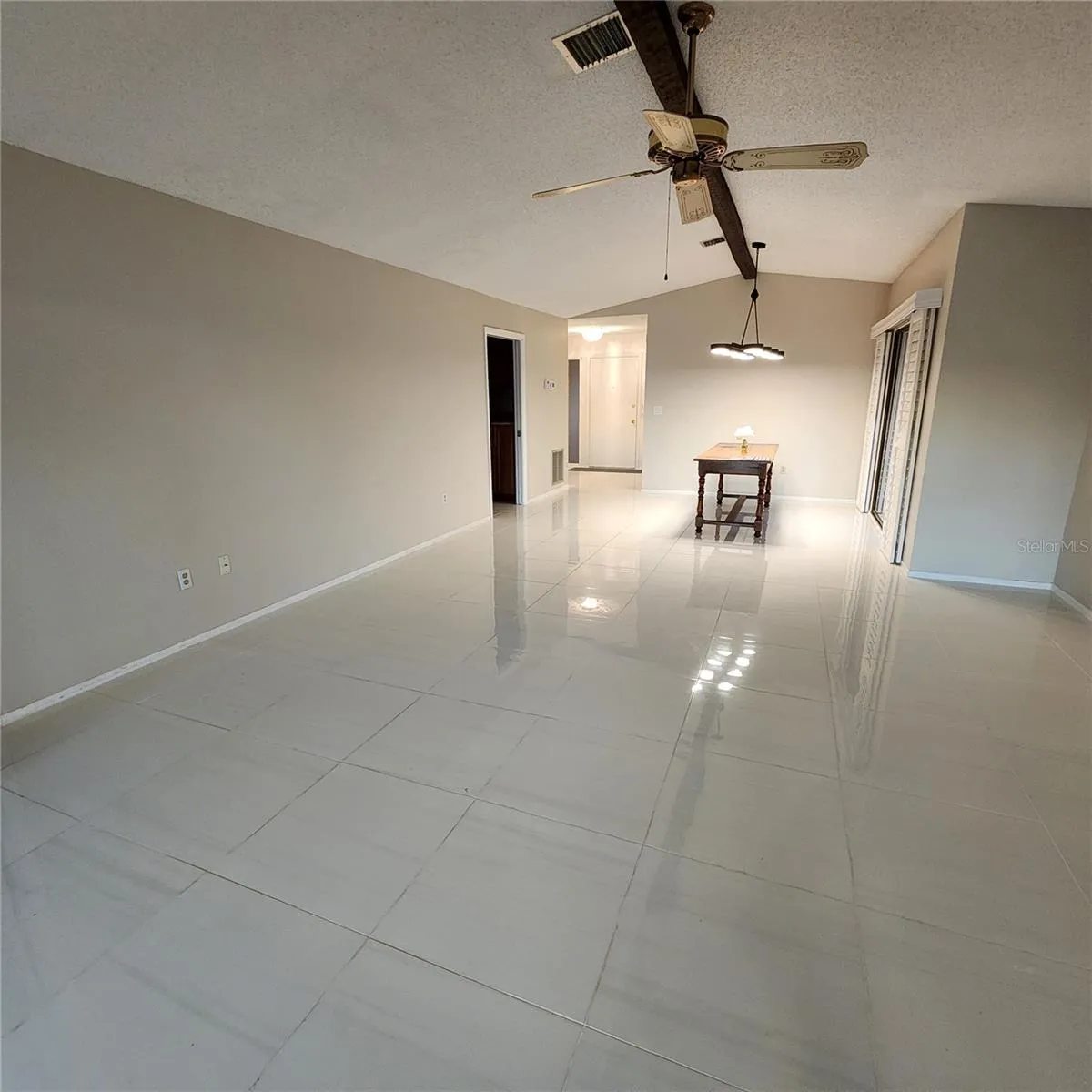 view to front door from bonus room
