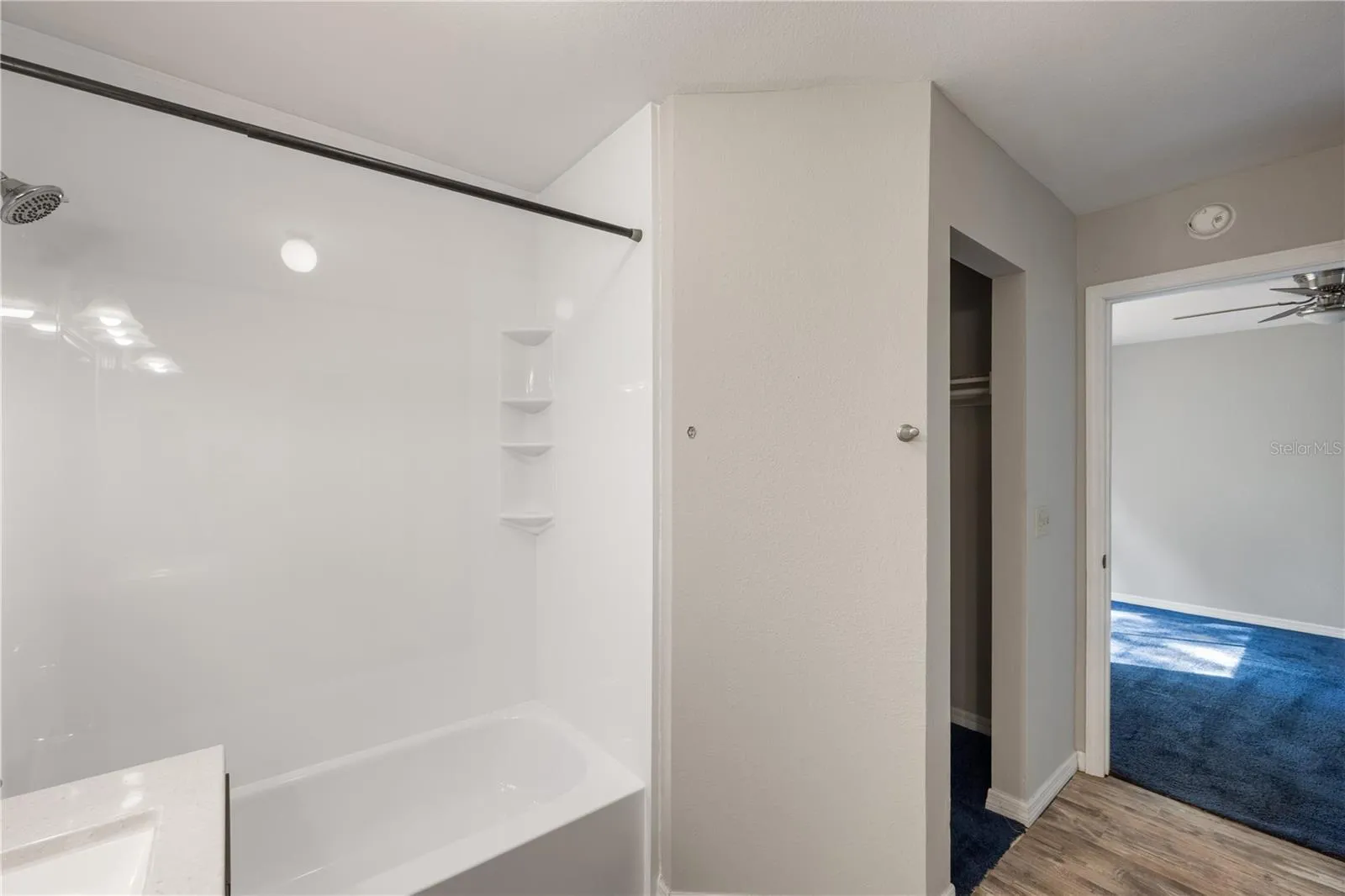 Shower and walk in closet