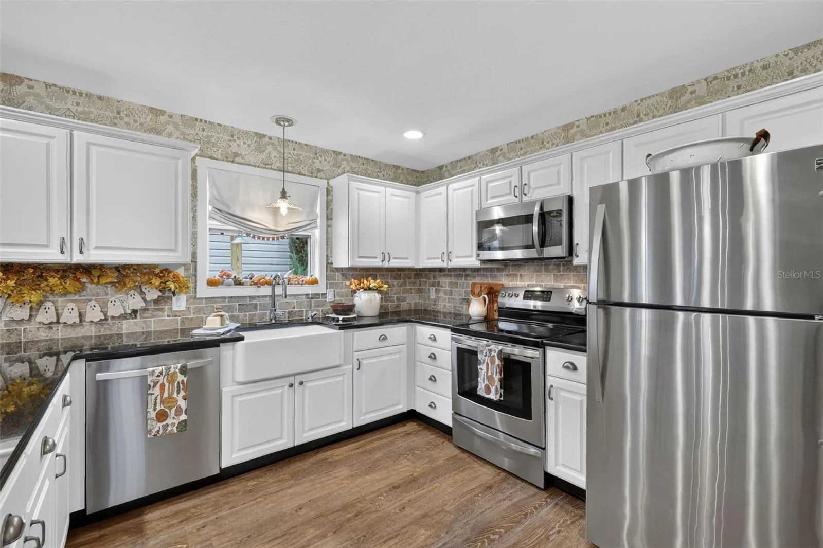 Country Sink and Stainless Steel Appliances