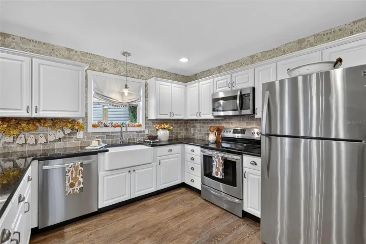 Country Sink and Stainless Steel Appliances