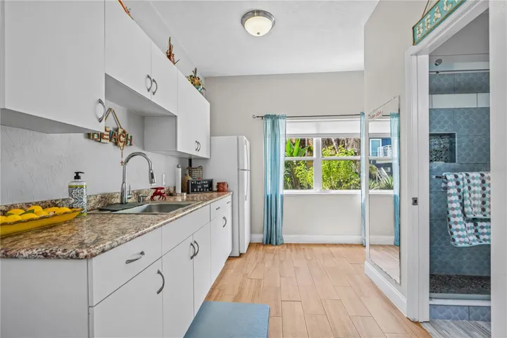 1st floor- Private entrance- View inside into kitchenette area (no stove)- view #2