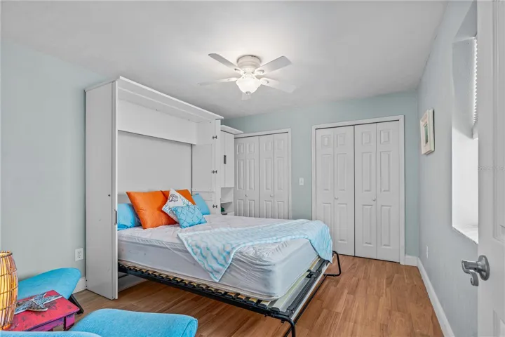 1st floor- Private entrance- 2nd bedroom with Murphy bed and closets -view 3