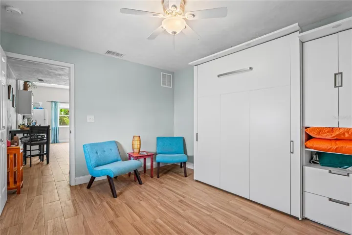 1st floor- Private entrance- 2nd bedroom with Murphy bed -with built in closet pantry -view 1