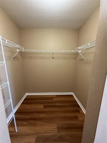 Walk in closet prime bedroom
