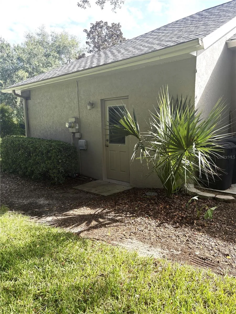 west side of garage