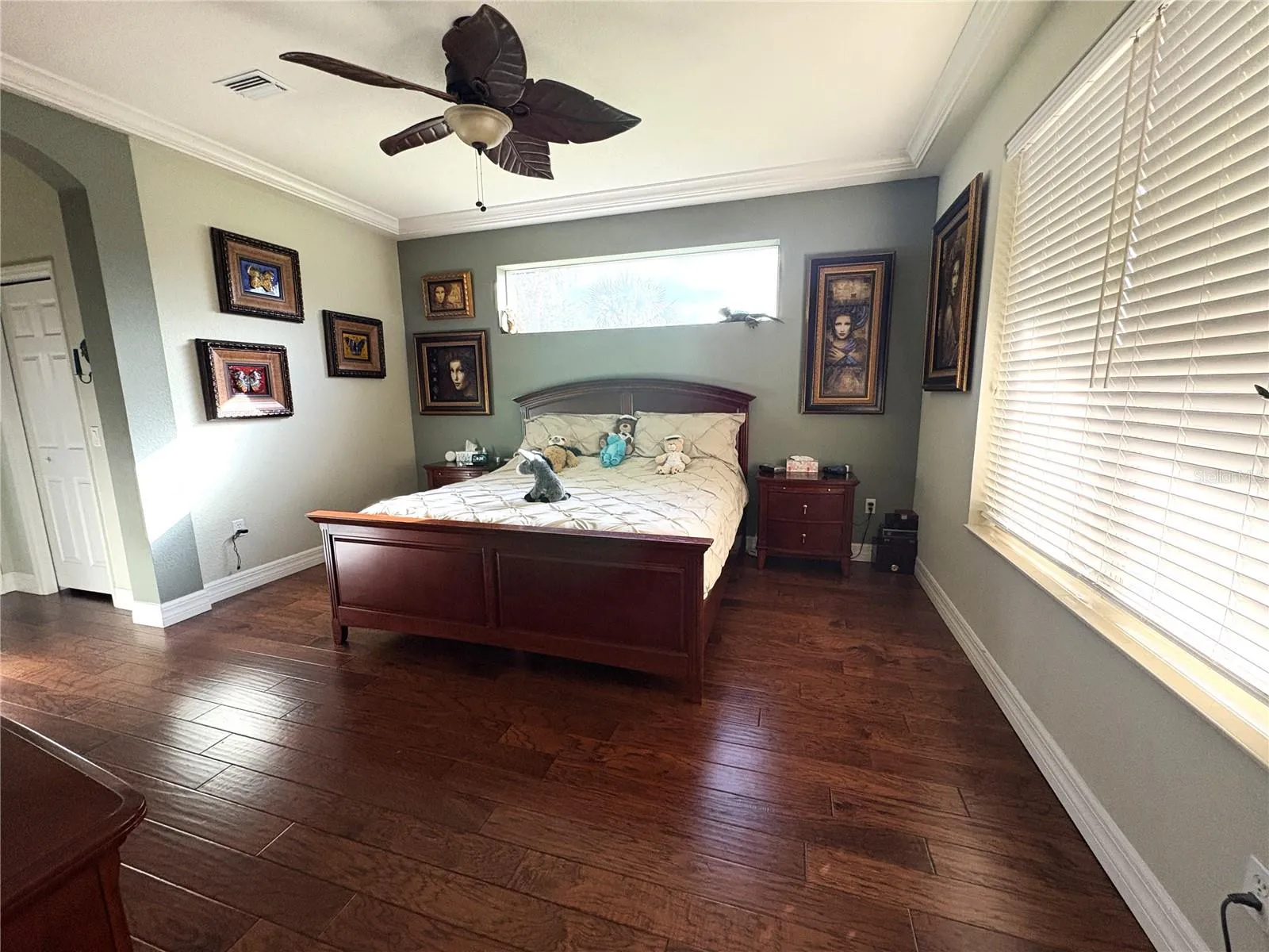 Primary bedroom with entrance off living room
