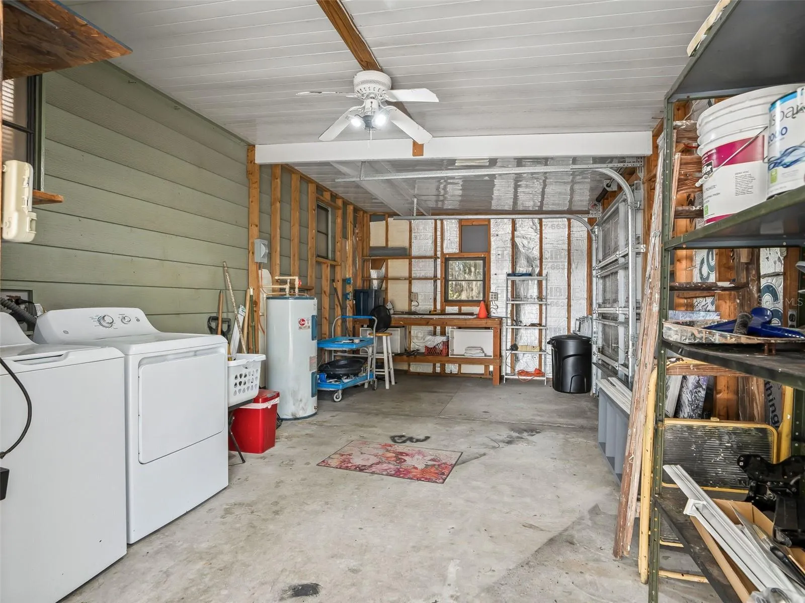 Interior of GOLF CART GARAGE w/ lots of storage space