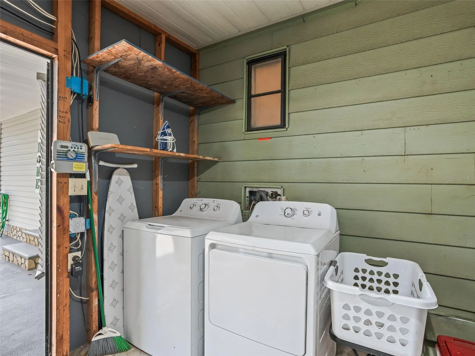 WASHER &amp; DRYER set located on L wall in GOLF CART GARAGE