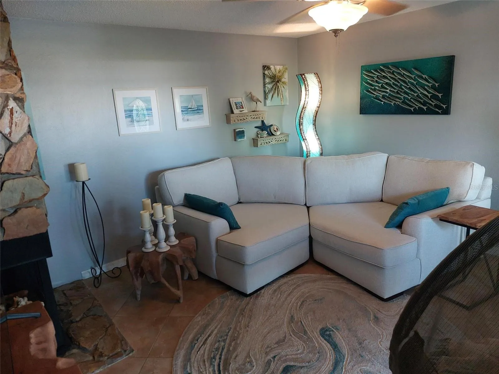 Staged photo of living room.
