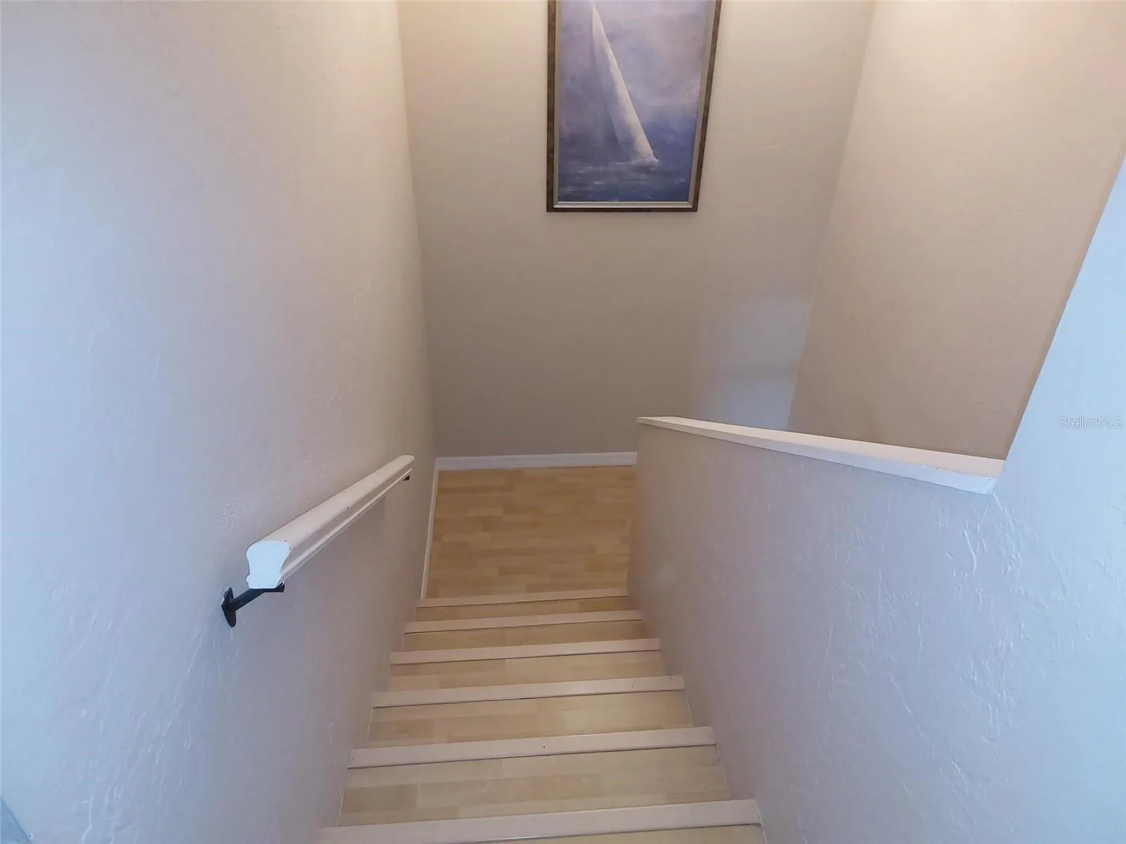 View of stairs going down.