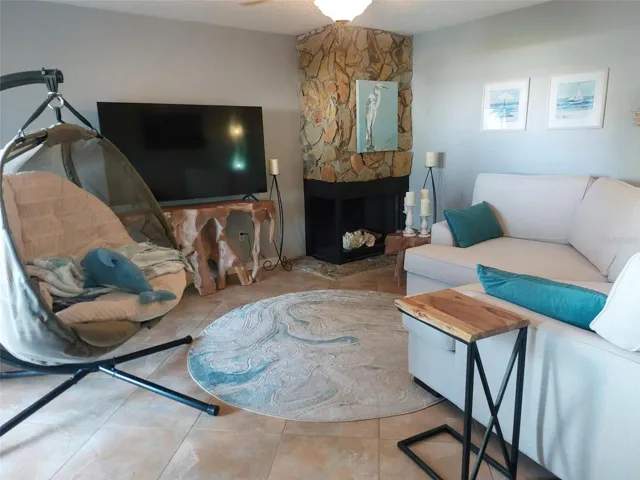 Staged photo of living room.