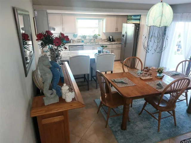 Staged photo of dining area.