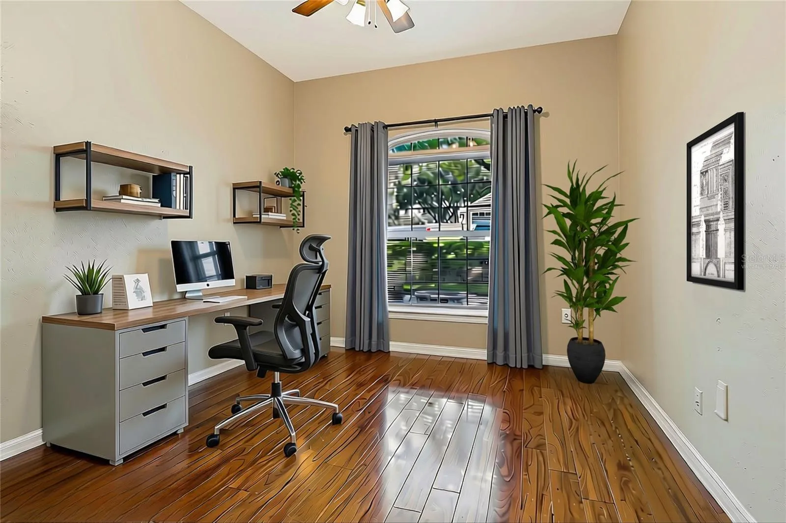 virtually staged office