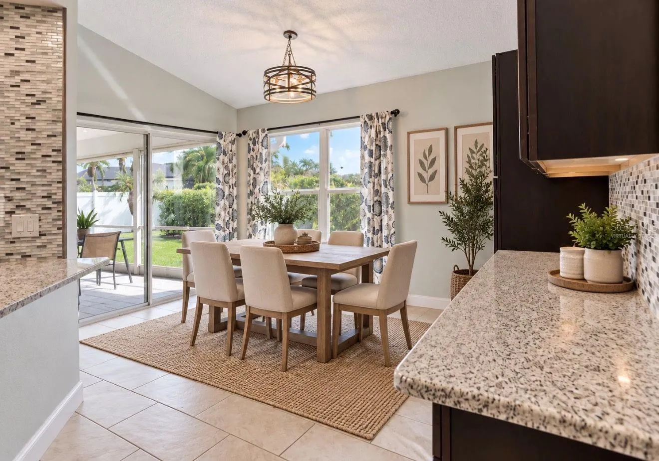 Virtually staged- Eating Area in Kitchen