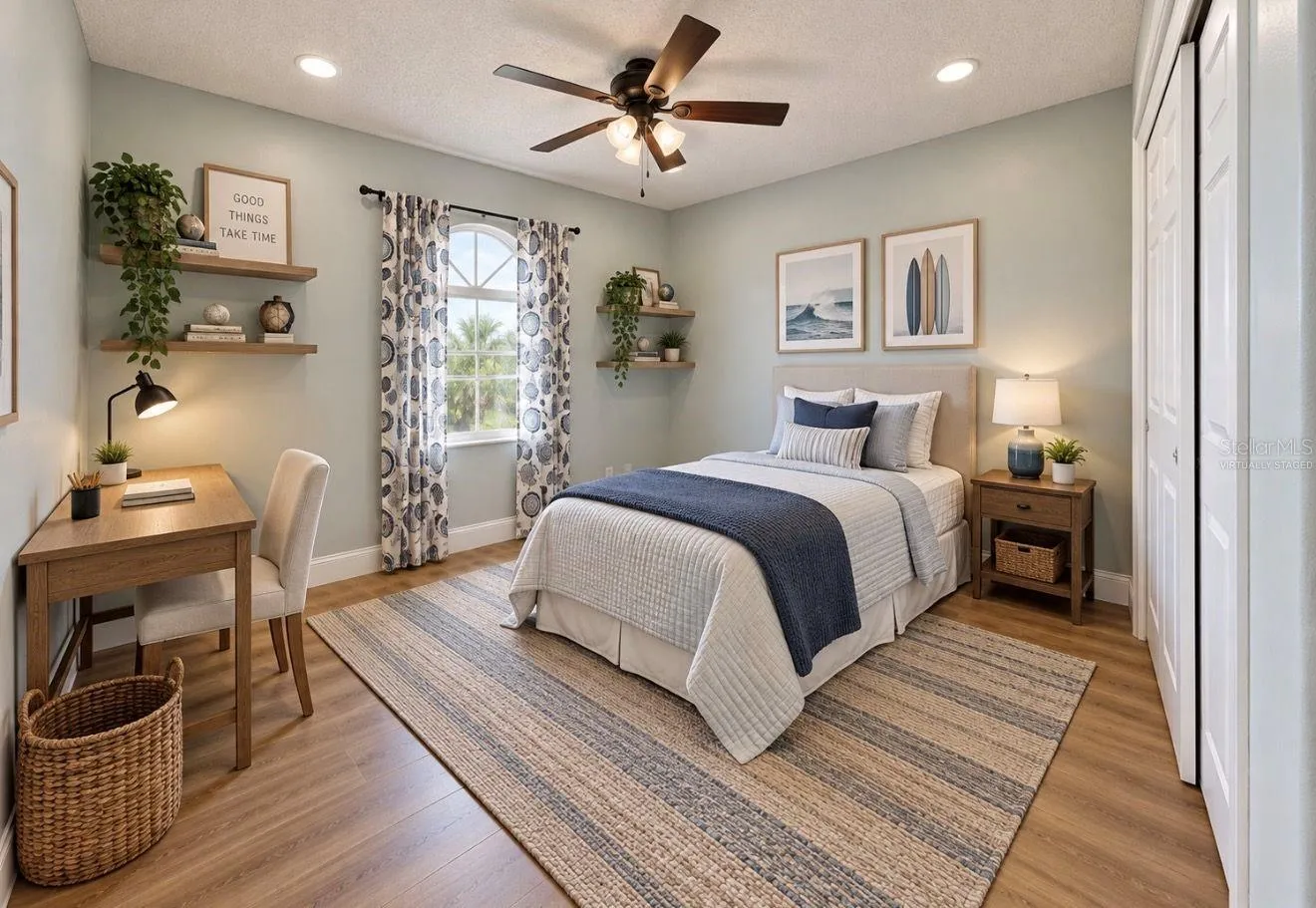Virtually staged-3rd Bedroom
