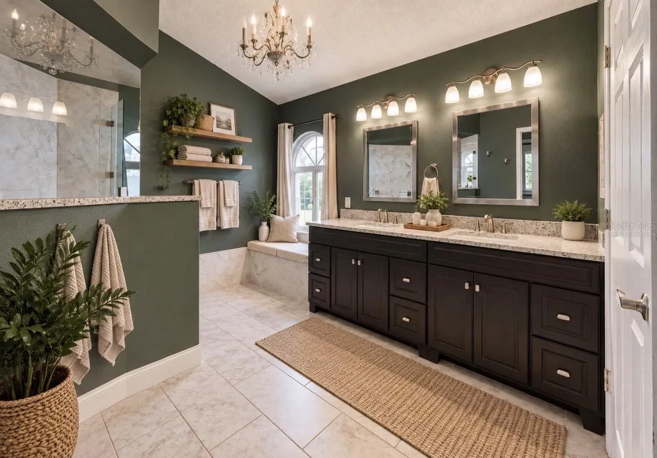 Virtually staged- Primary En-suite bathroom