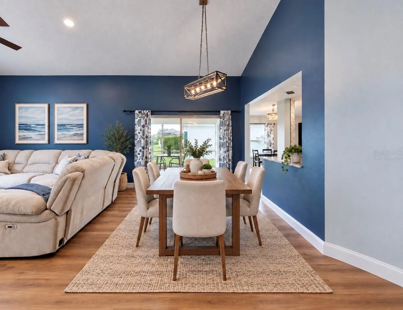 Virtually staged- Dining Room and Living Room