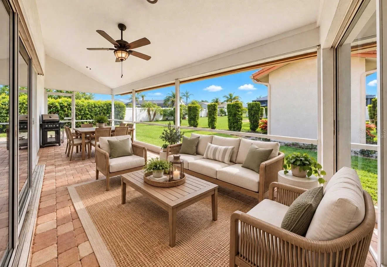 Virtually staged- Lanai