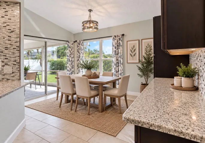 Virtually staged- Eating Area in Kitchen