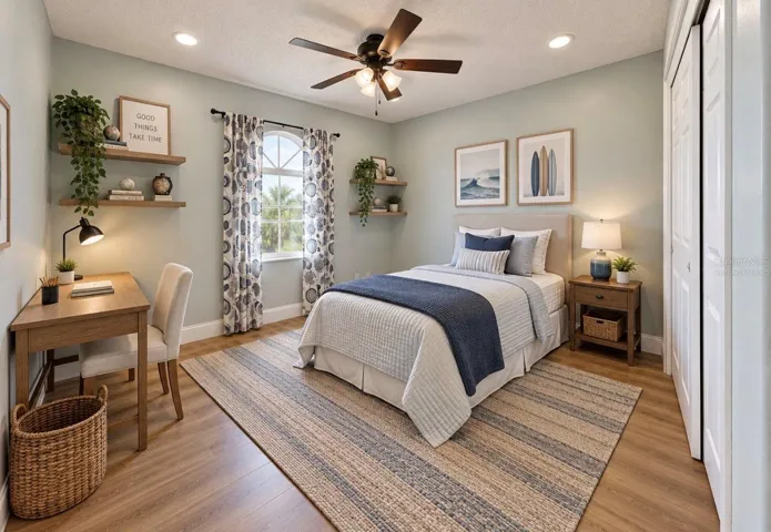 Virtually staged-3rd Bedroom