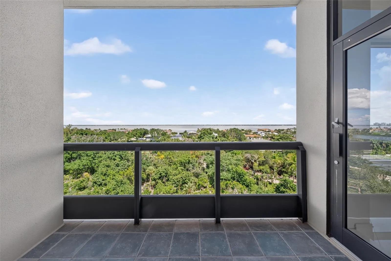 Guest bedroom balcony looking east over preservation