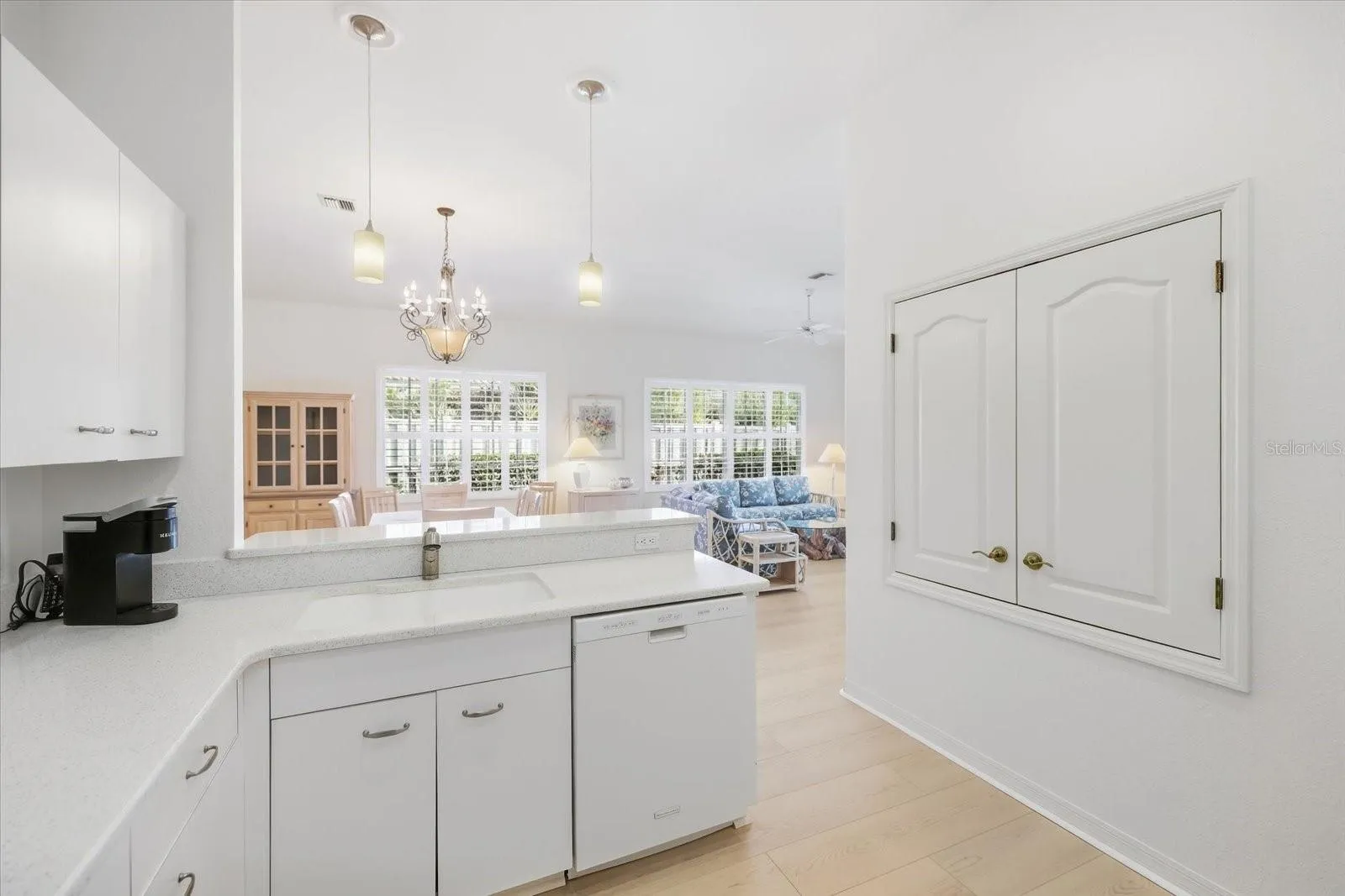 Kitchen overlooking Dining / Living Room