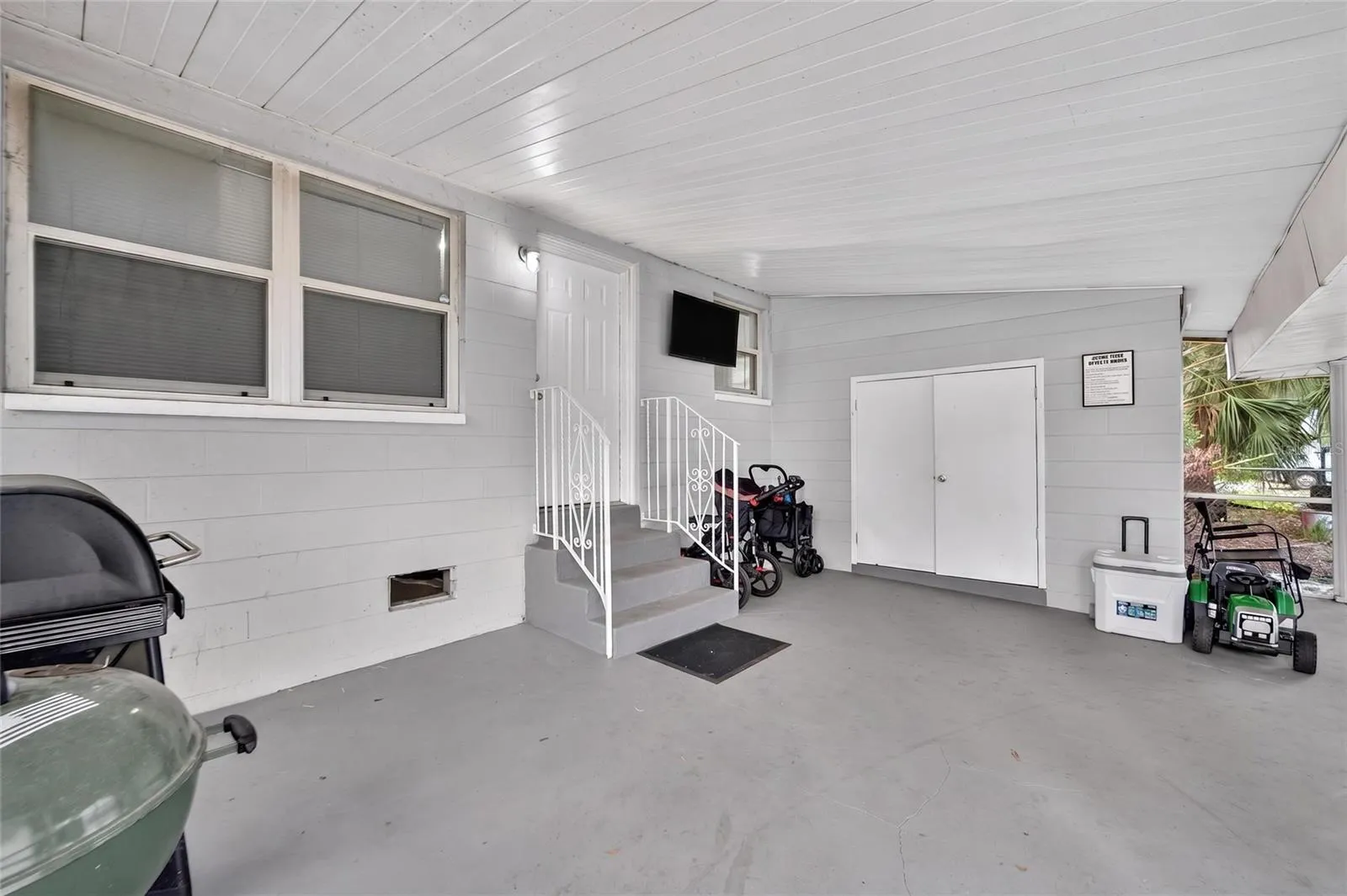 large screen patio