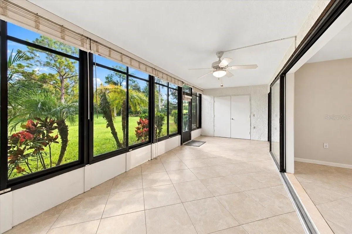Florida Room with storage off of the living room