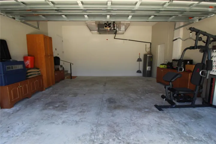 2 Car Garage.....extra cabinets for storage...