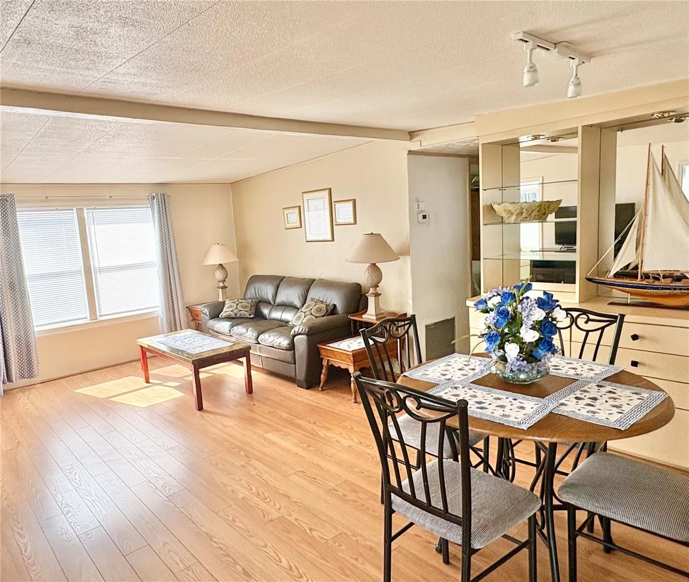 Dining area open to living room