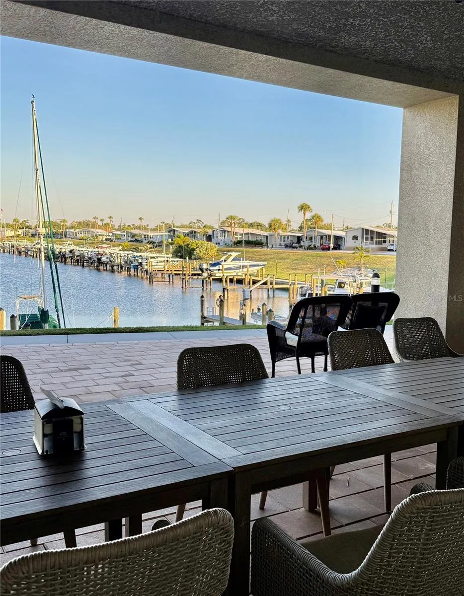 Waterway eating area