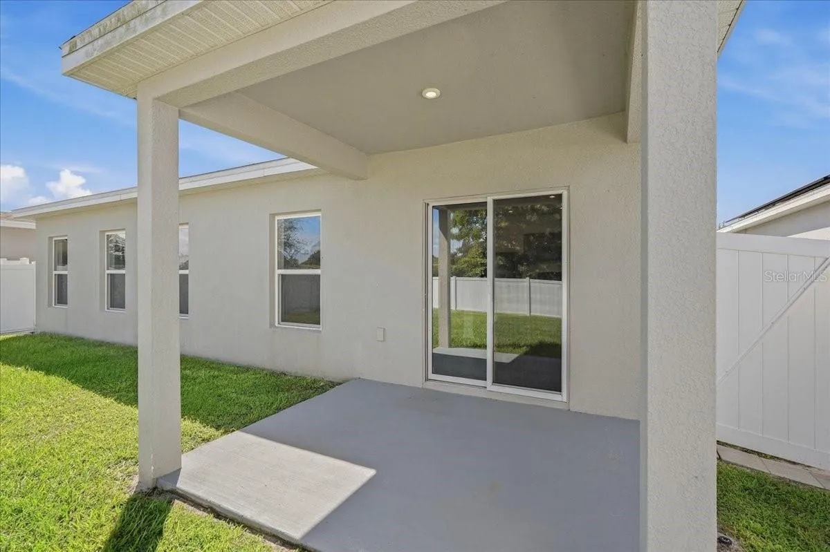 Rear covered porch