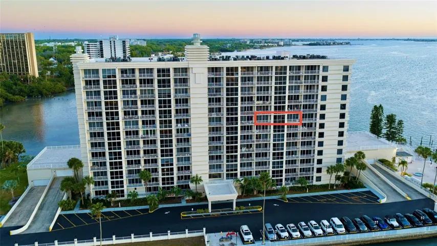 Unit 809 and parking ramps (2nd floor assigned parking space 809) entrance on left, exit on right