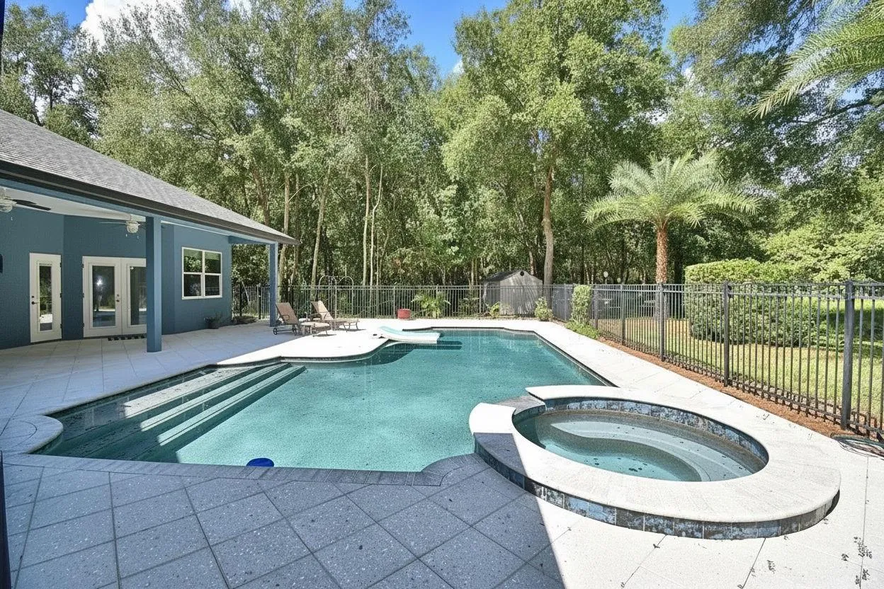 virtually cleaned pool area