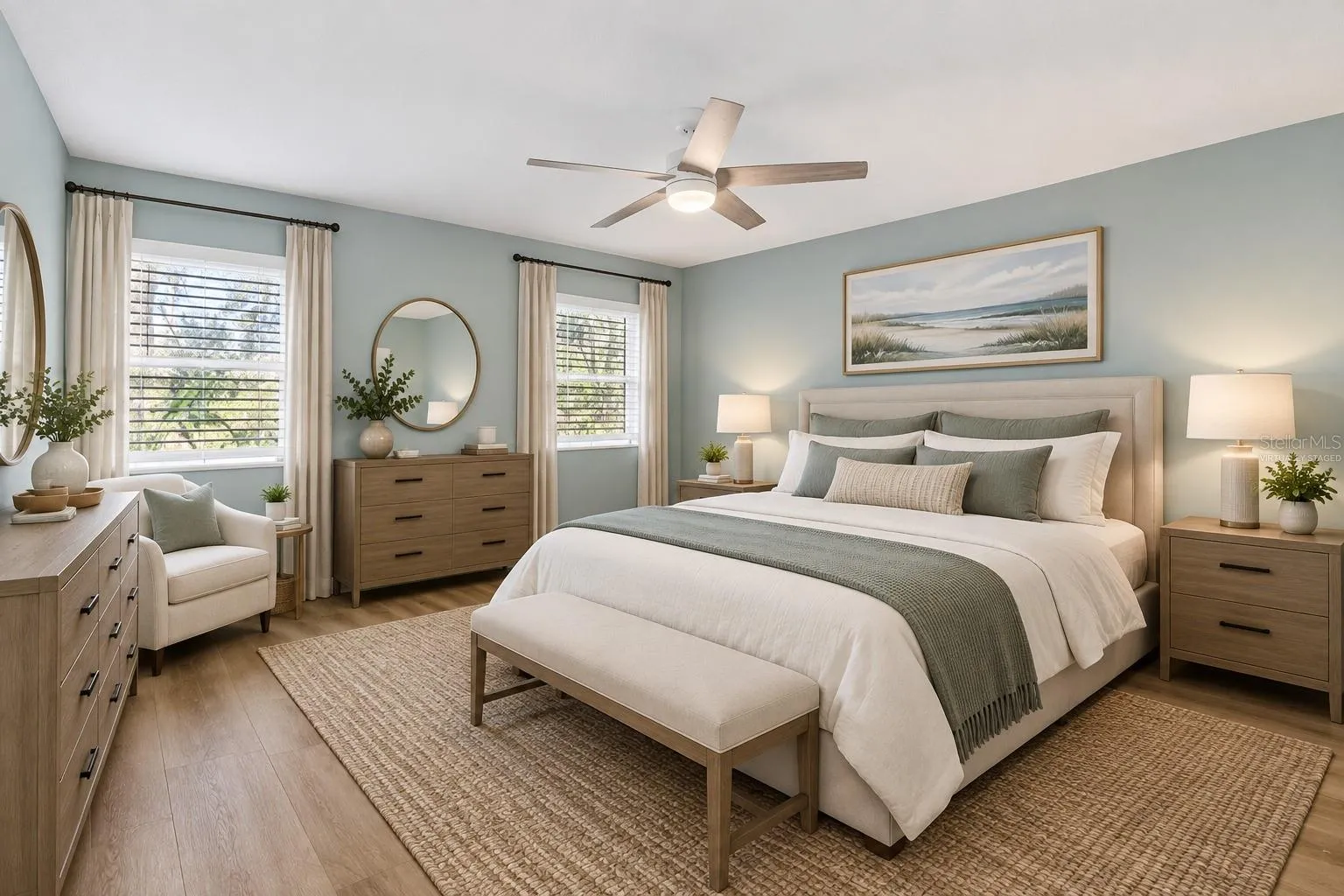Master Bedroom virtually staged