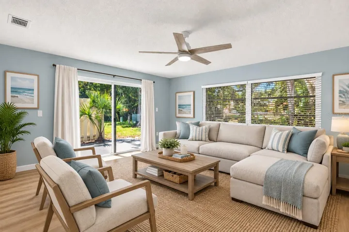 Living Room virtually Staged