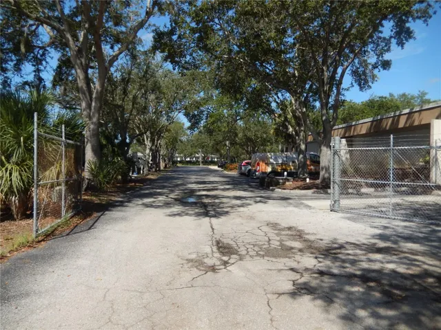 South side of parcel access driveway