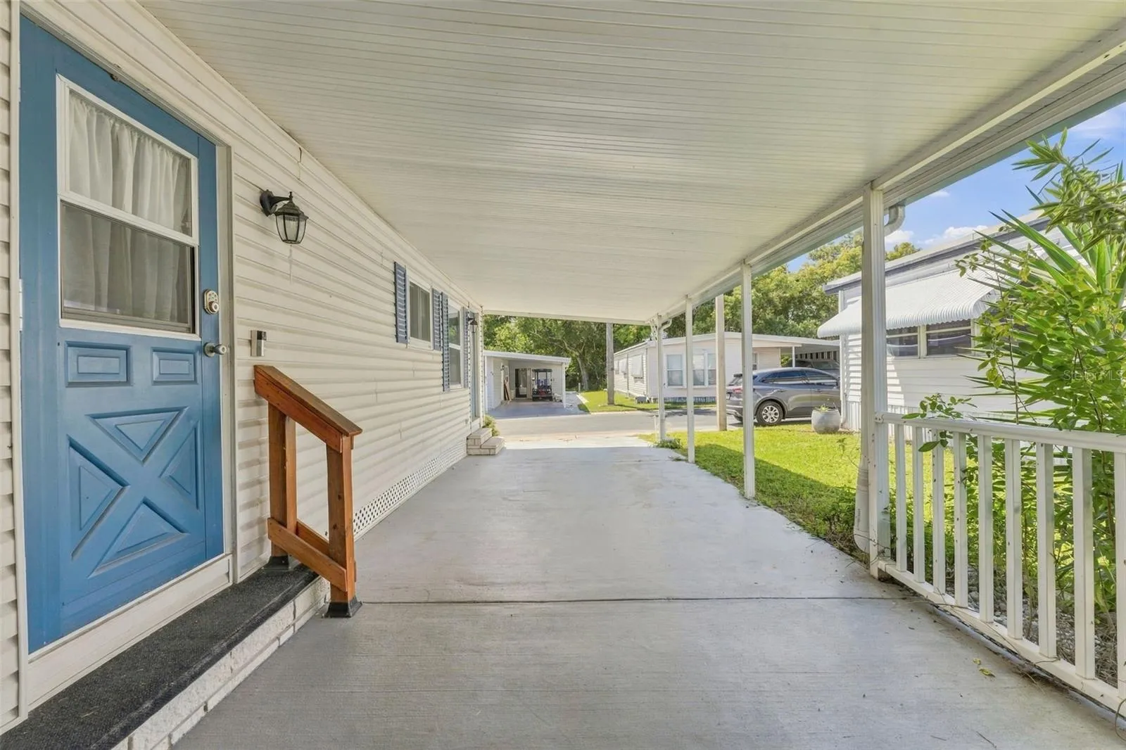 Front back of carport looking out towards street