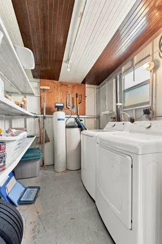 Laundry room with additional storage