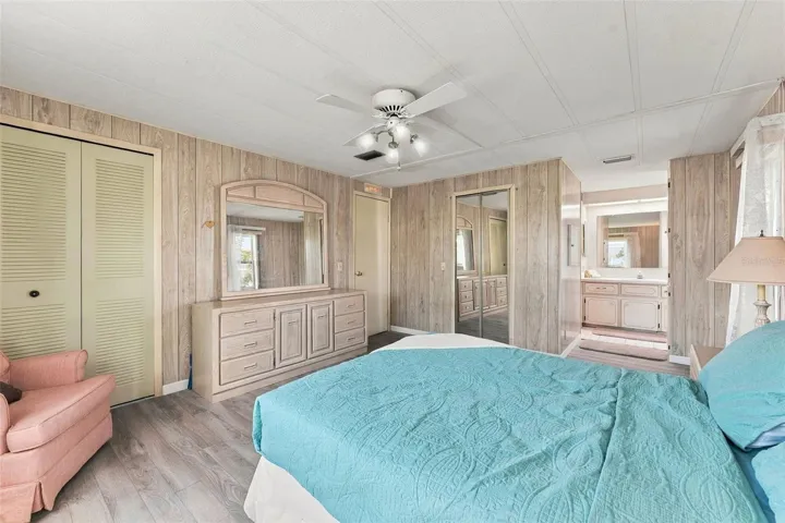 Primary bedroom with 2 closets