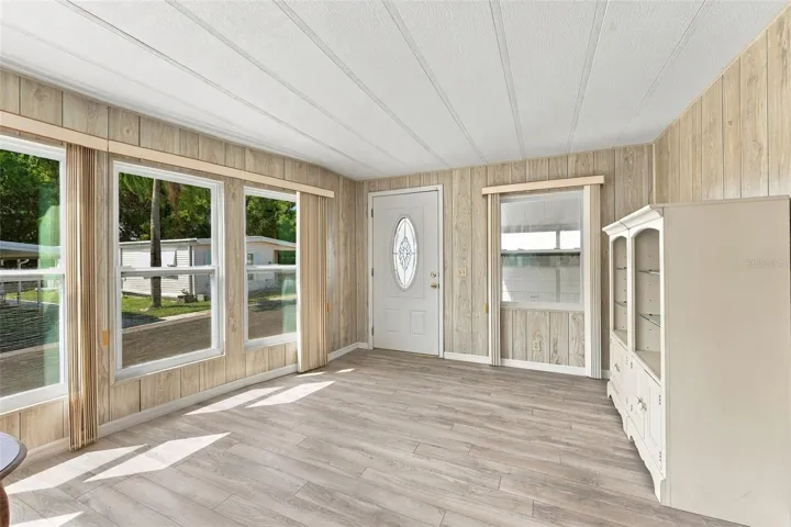 Upon entering the front door, living room is wide and spacious