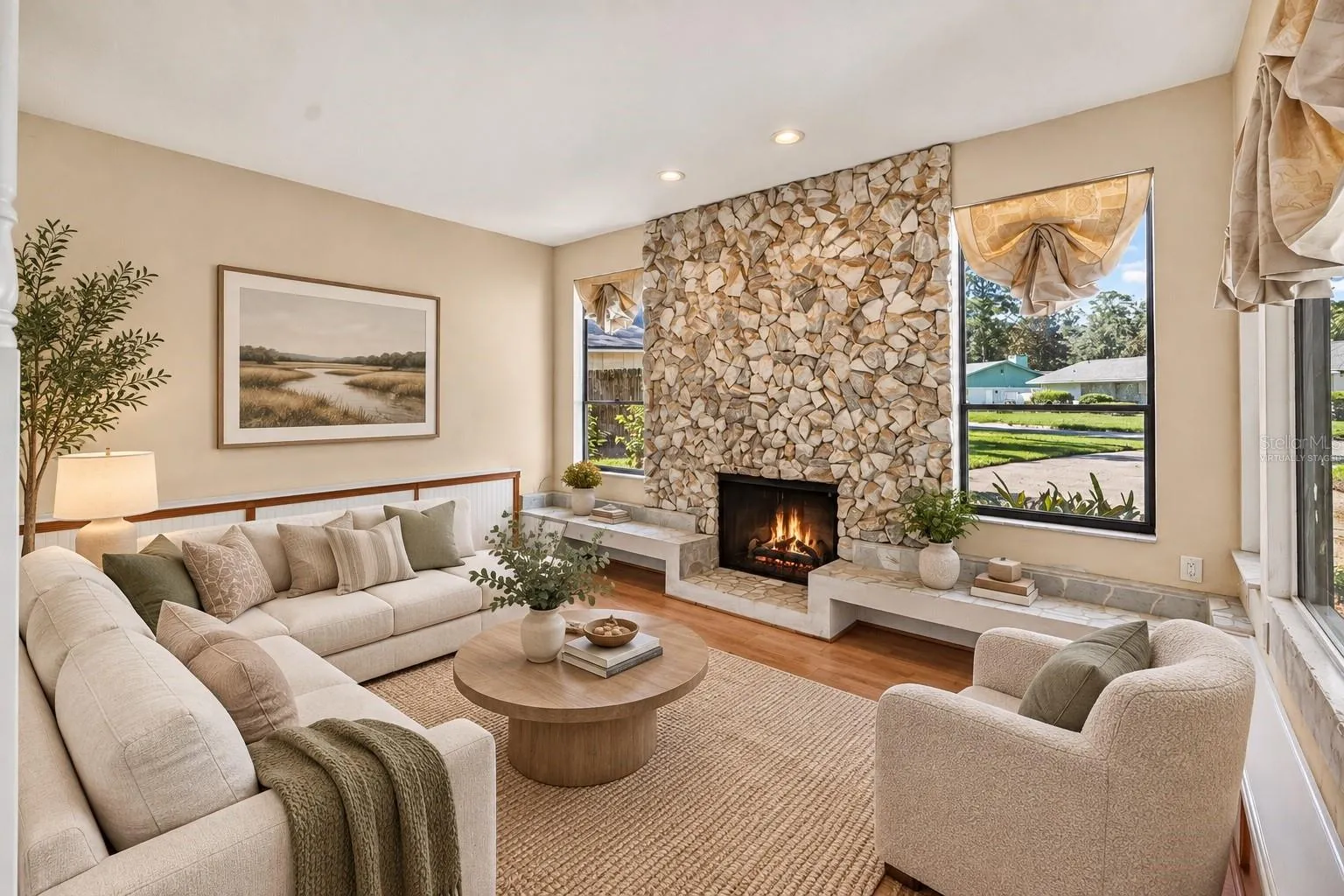 Sunken Living Room - Virtually Staged