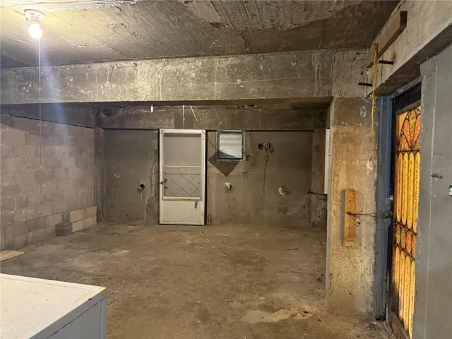Dry storage full of potential to be the kitchen and living room of a new unit.