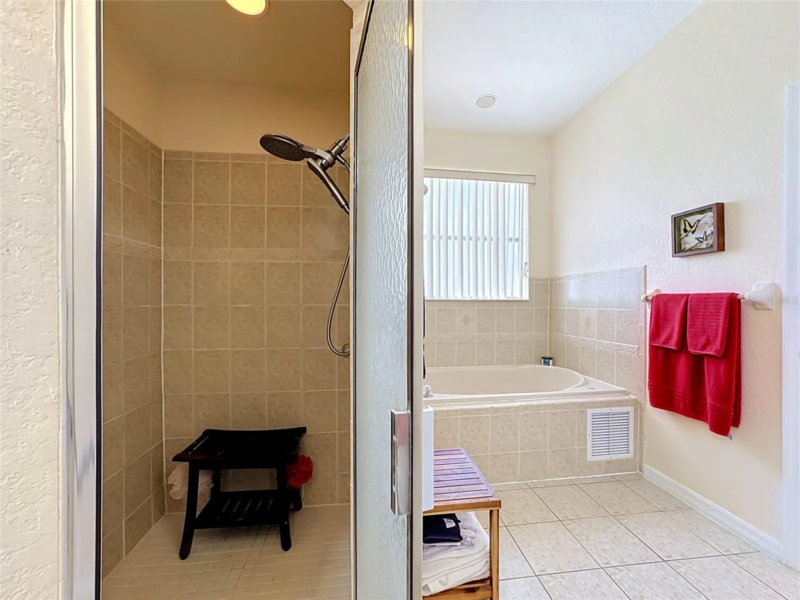 Walk in shower &amp; garden tub