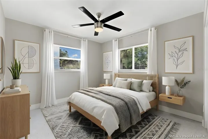 bedroom 2 AI staged