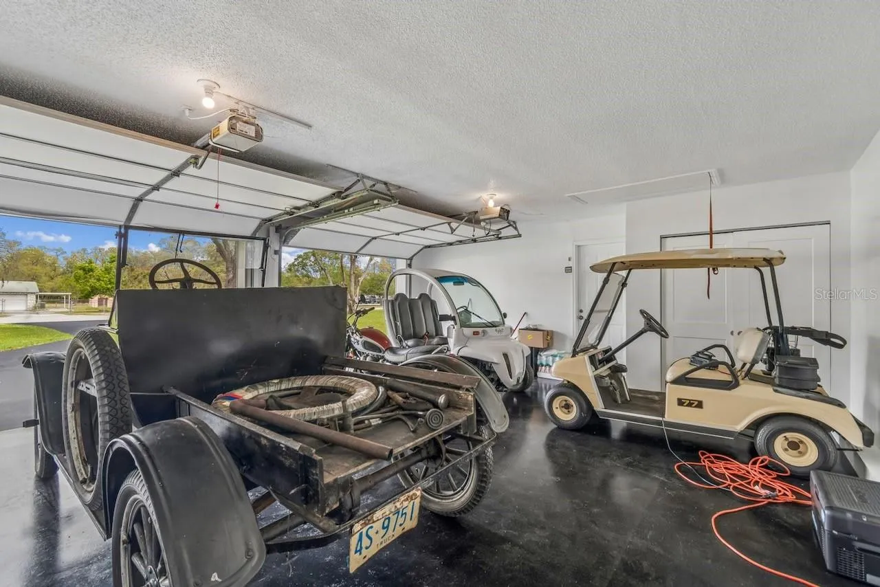 Attached 2 door garage