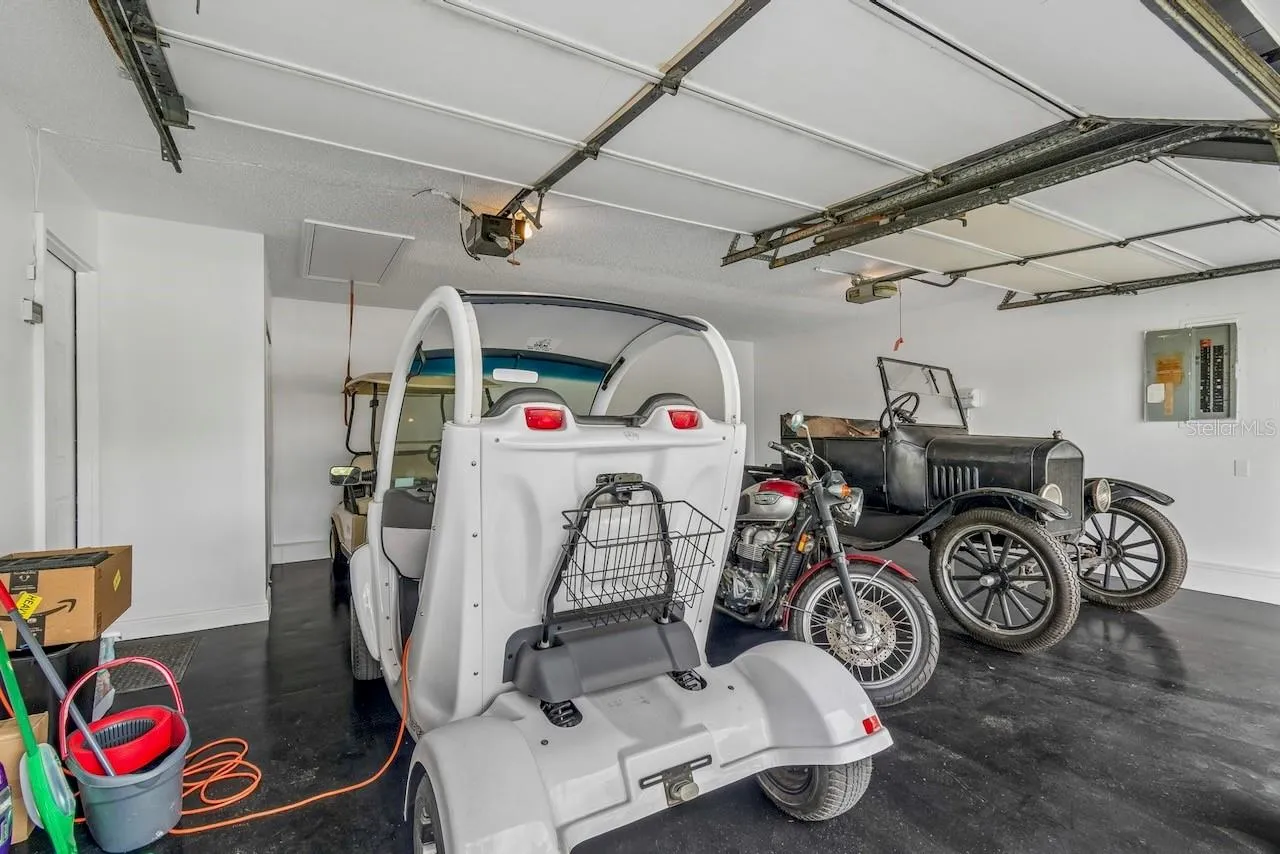 Attached 2 door garage