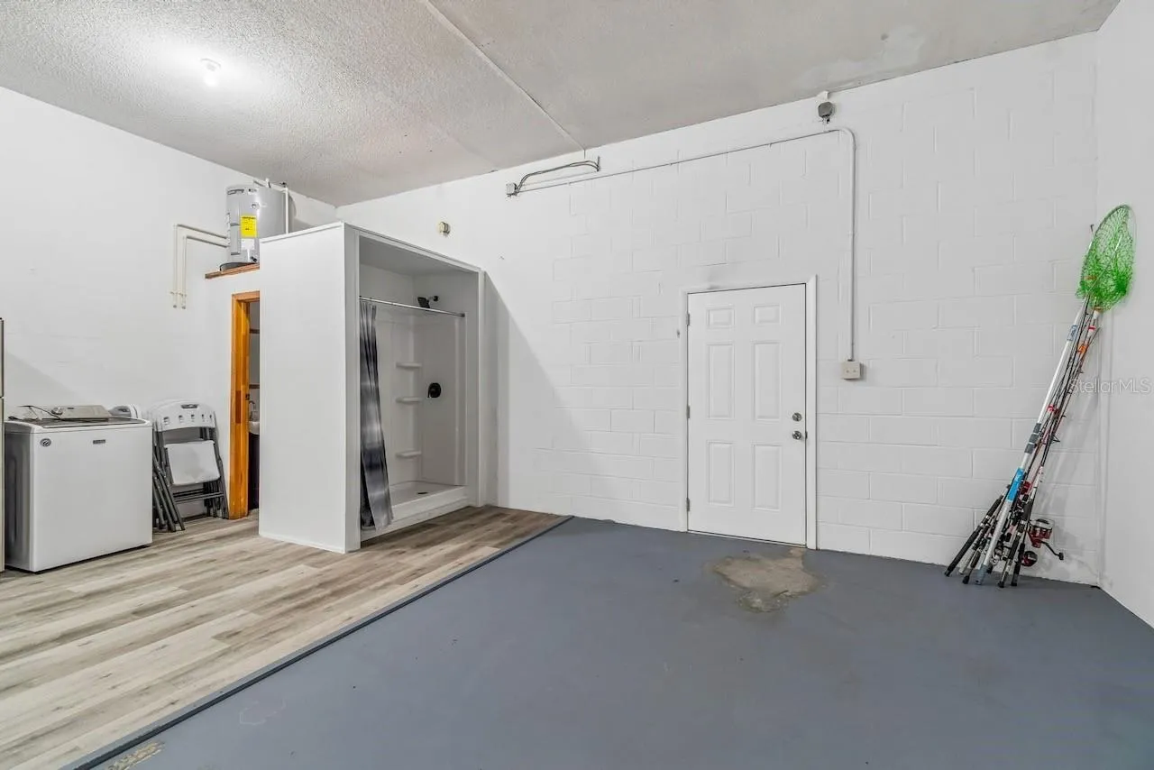 Half bath in detached garage